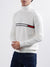 Iconic Men White Solid Round Neck Sweater