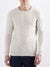 Iconic Men White Solid Full Sleeves Round Neck Sweater