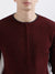 Iconic Men Maroon Solid Full Sleeves Round Neck Sweater