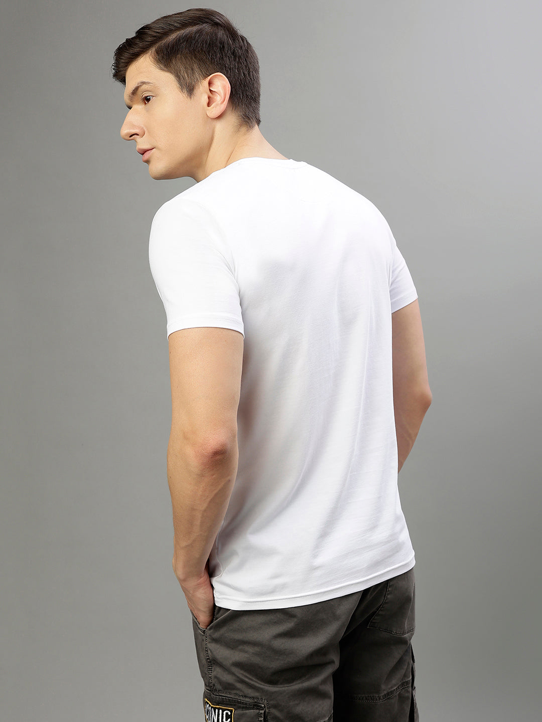 Iconic White Fashion Printed Regular fit T-Shirts