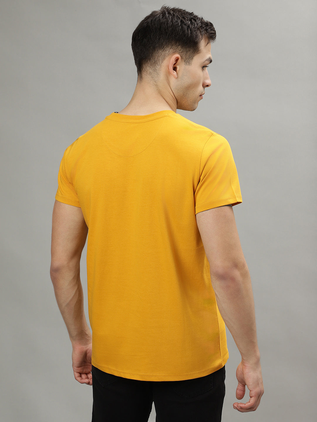 Iconic Mustard Fashion Printed Regular Fit T-Shirt