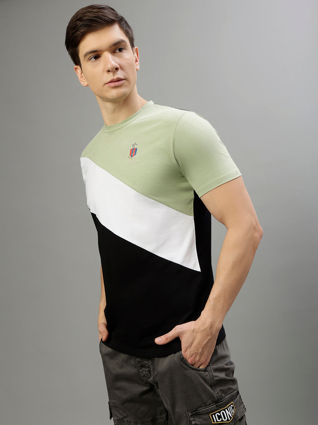 Iconic Multi Color Fashion Regular fit T-Shirts