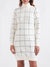 Iconic Women Checked Full Sleeves Turtle Neck Dress