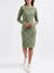 Iconic Women Woven Design Full Sleeves Round Neck Dress