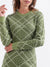 Iconic Women Woven Design Full Sleeves Round Neck Dress