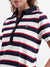 Iconic Women Striped Short Sleeves Collar Dress