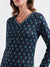 Iconic Women Printed Full Sleeves V Neck Dress