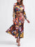 Iconic Women Printed Full Sleeves Collar Dress