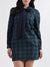 Iconic Women Checked Tie-Up Full Sleeves Dress