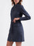 Iconic Women Solid Full Sleeves Collar Dress