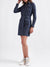 Iconic Women Solid Full Sleeves Collar Dress