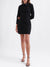 Iconic Women Solid Full Sleeves Collar Dress