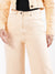 Iconic Women Orange Solid Flared Jeans