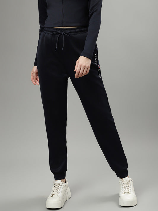 Iconic Women Navy Blue Regular Fit Joggers