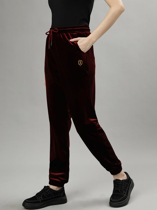 Iconic Women Solid Regular Fit Trackpant