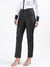 Iconic Women Black Solid Regular Fit Trouser