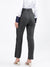 Iconic Women Black Solid Regular Fit Trouser