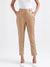 Iconic Women Beige Solid Regular Fit Trouser