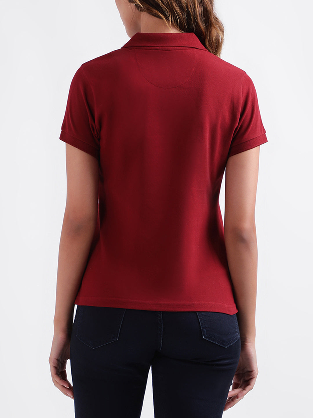 Iconic Maroon Fashion Regular Fit Polo T-Shirt