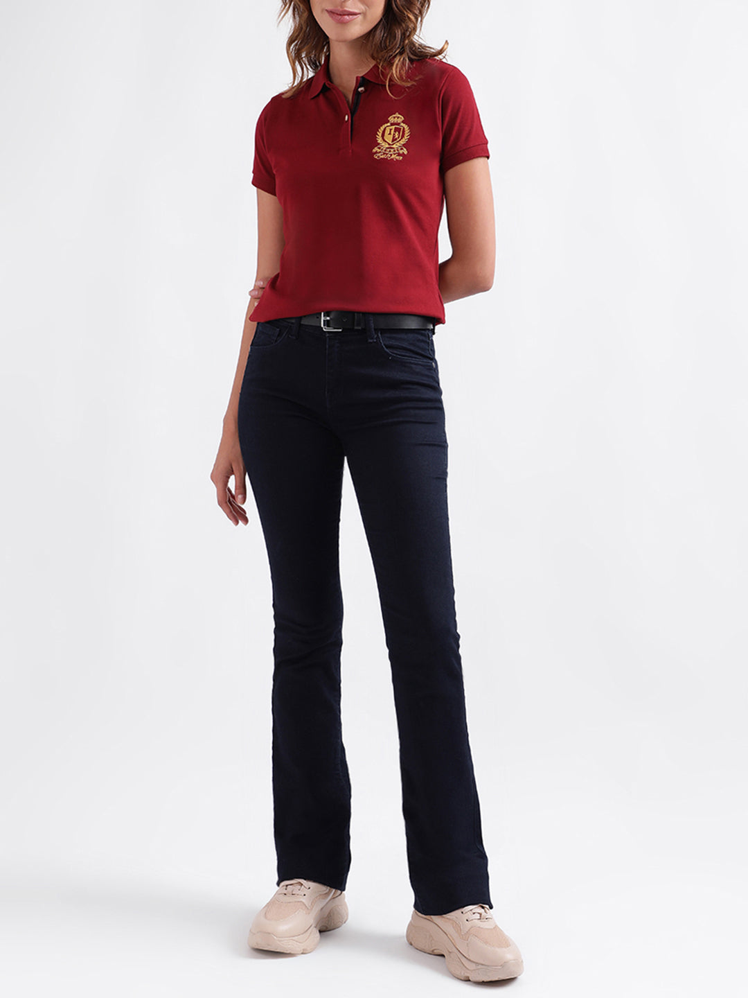 Iconic Maroon Fashion Regular Fit Polo T-Shirt