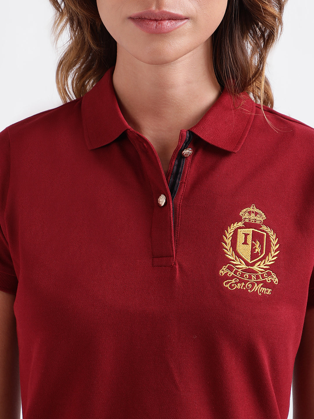 Iconic Maroon Fashion Regular Fit Polo T-Shirt