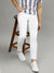 LINDBERGH Men White Solid Mid-Rise Tapered Fit Jeans