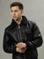 Lindbergh Men Black Solid Spread Collar Long Sleeves Jacket