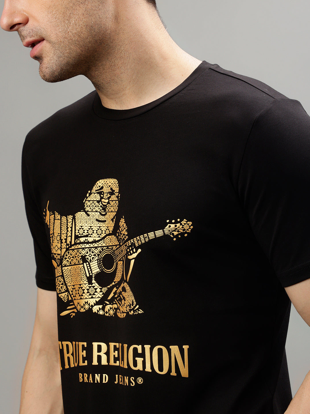 True Religion Black Fashion Printed Regular fit T-Shirt