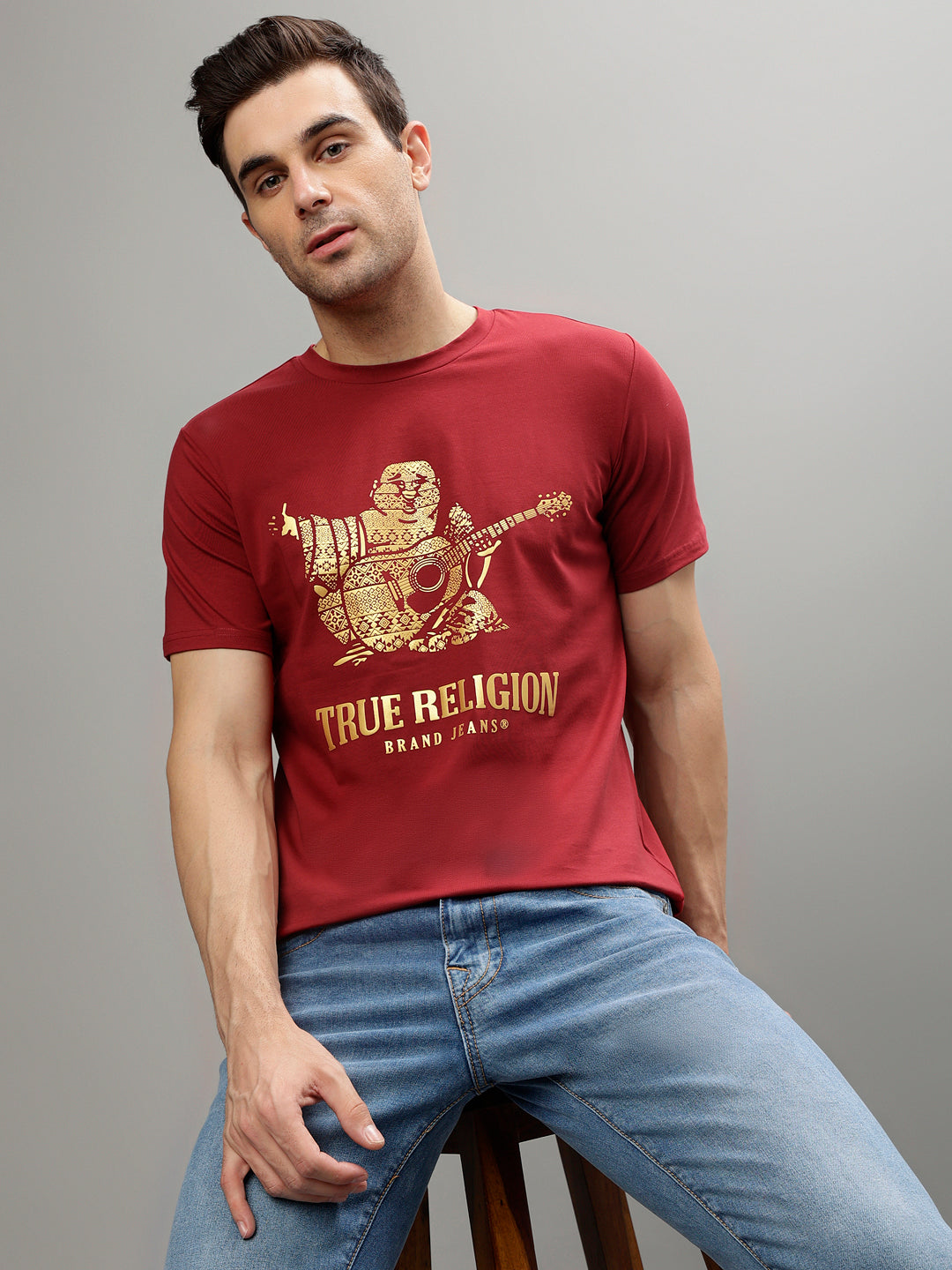 True Religion Red Fashion Printed Regular fit T-Shirt