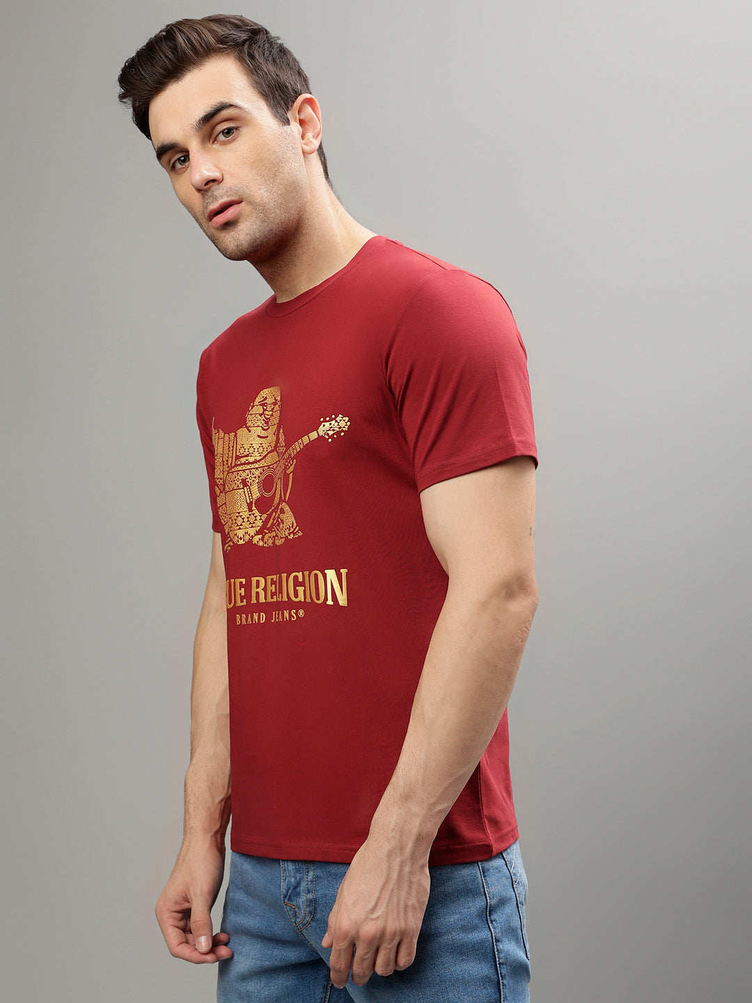 True Religion Red Fashion Printed Regular fit T-Shirt