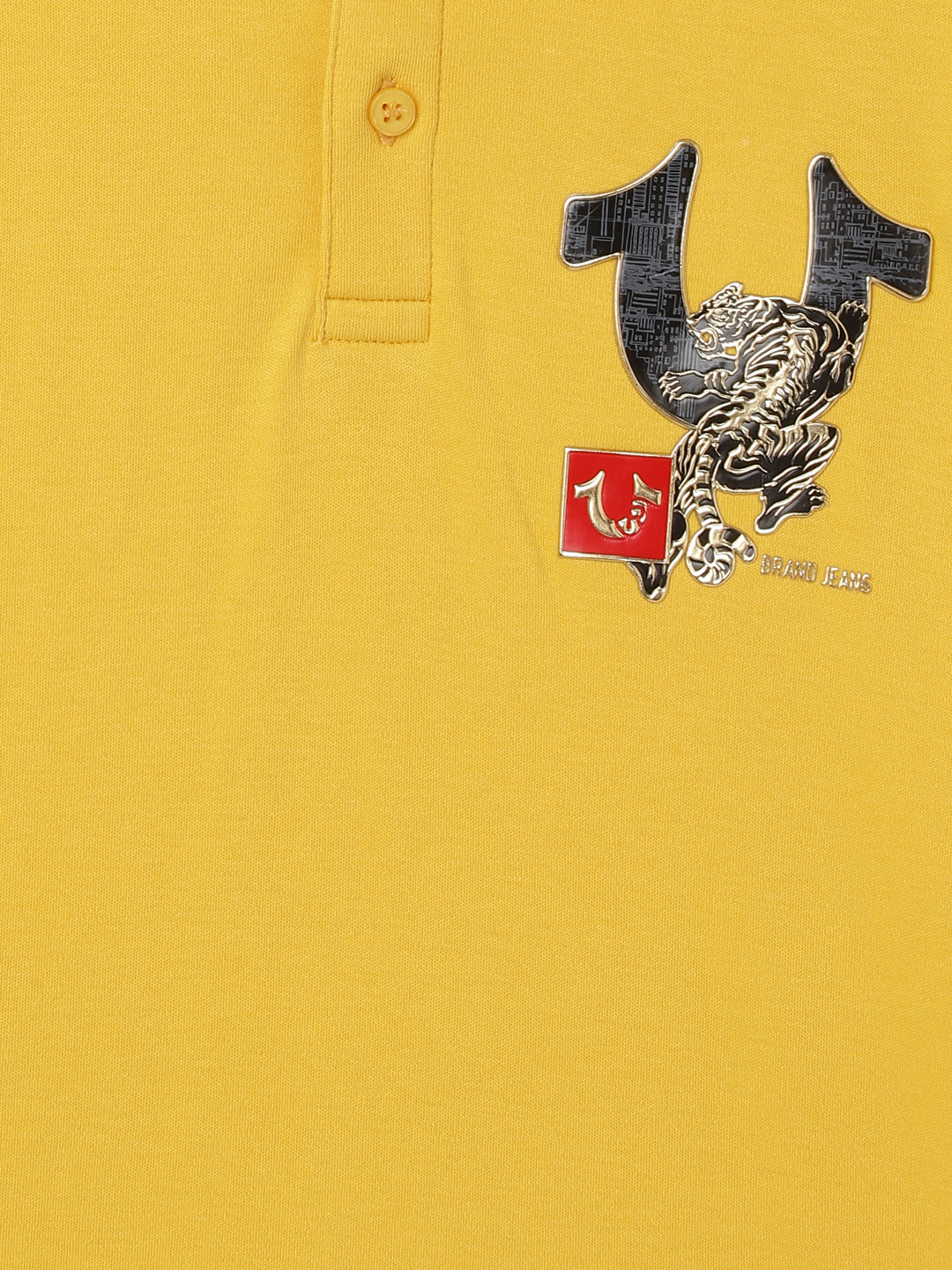 True Religion Kids Yellow Fashion Regular Fit Polo T-Shirt