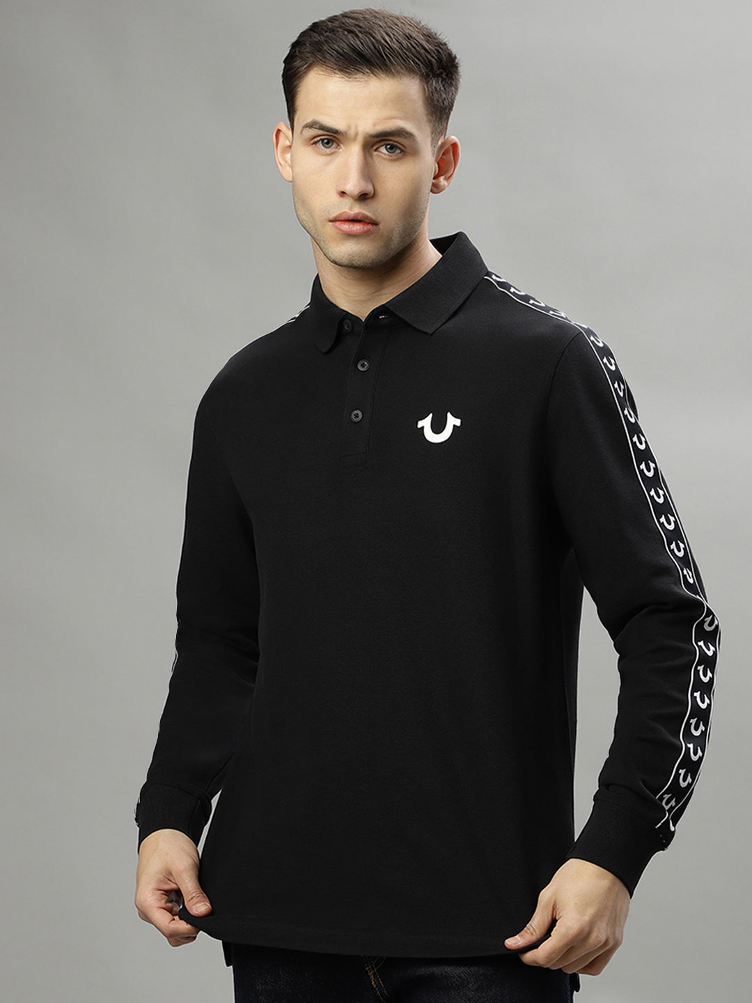 True Religion Black Fashion Regular Fit Polo T-Shirt