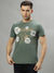 True Religion Green Fashion Printed Regular Fit T-Shirt