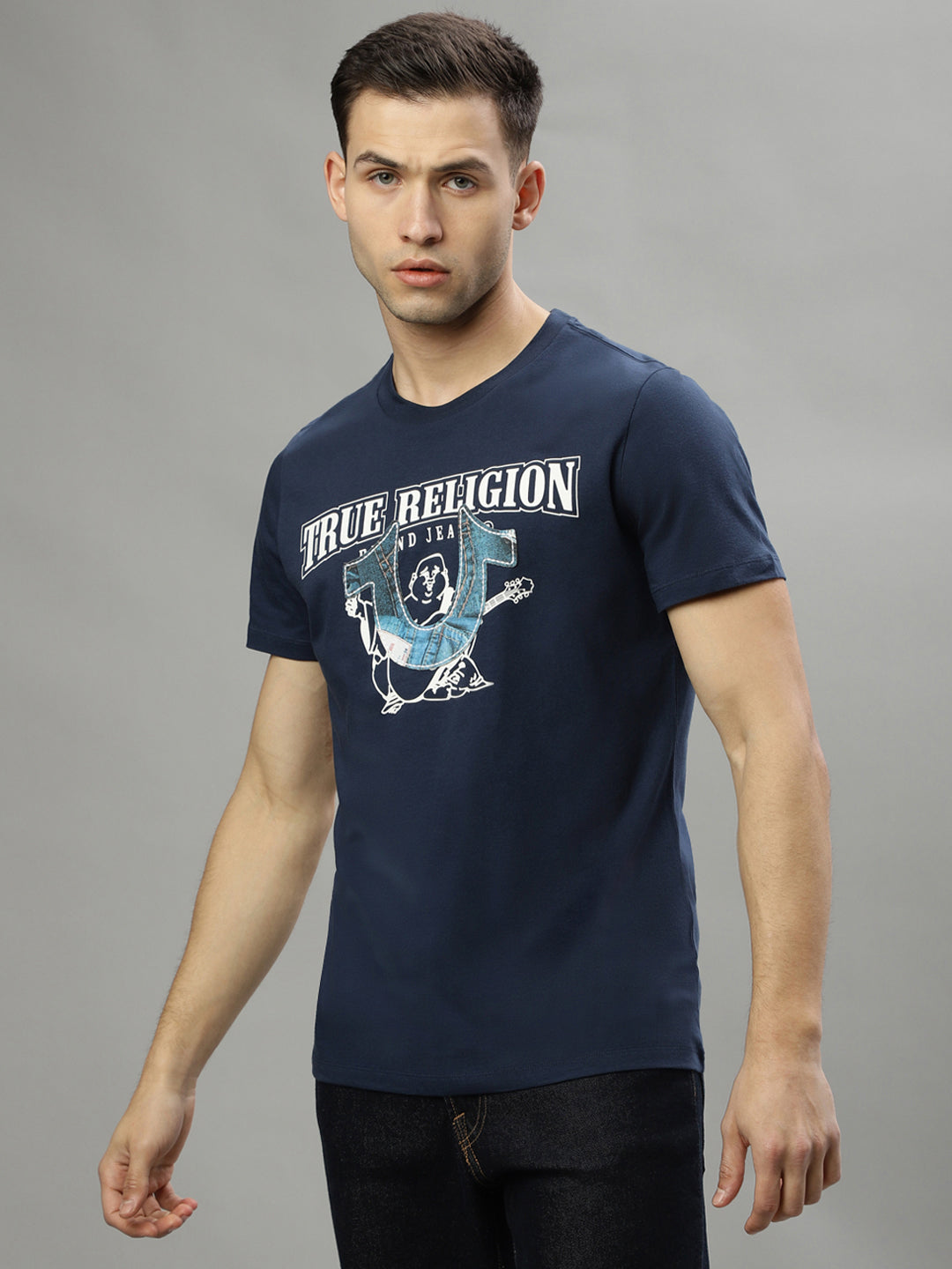 True Religion Blue Fashion Logo Regular Fit T-Shirt