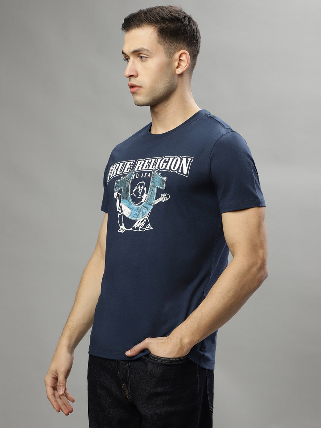 True Religion Blue Fashion Logo Regular Fit T-Shirt