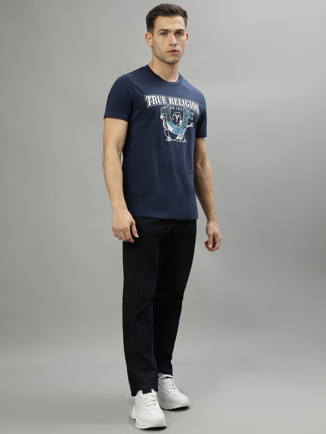 True Religion Blue Fashion Logo Regular Fit T-Shirt