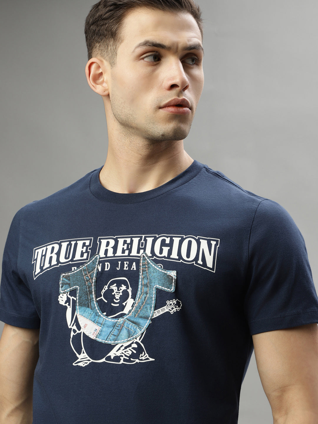 True Religion Blue Fashion Logo Regular Fit T-Shirt