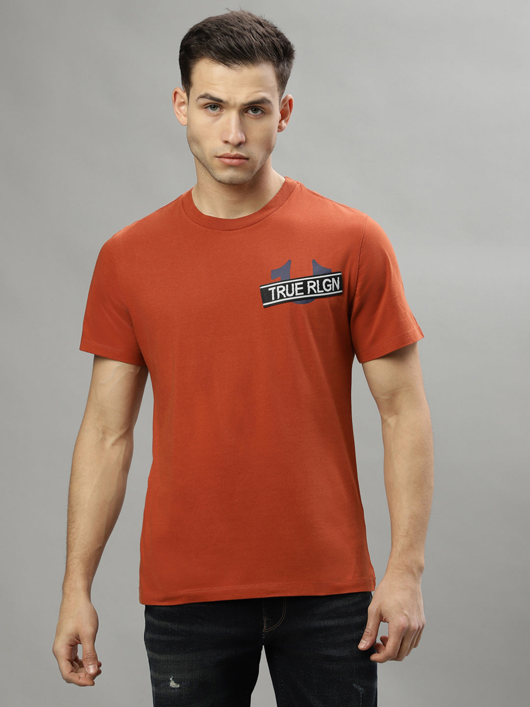 True Religion Brown Fashion Logo Regular Fit T-Shirt