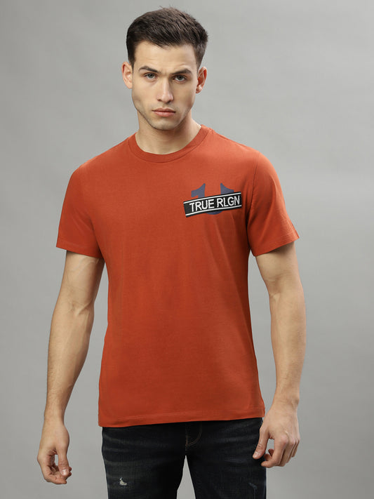 True Religion Brown Fashion Logo Regular Fit T-Shirt