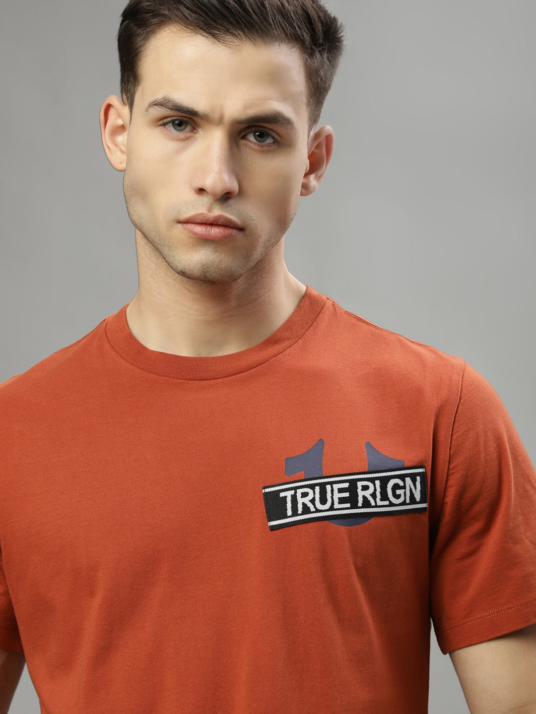 True Religion Brown Fashion Logo Regular Fit T-Shirt