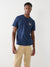 True Religion Men Blue Printed Round Neck Short Sleeves T-shirt