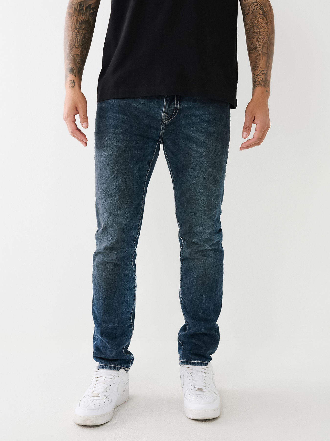 True Religion Men Blue Rocco Super T Slim Fit Jeans