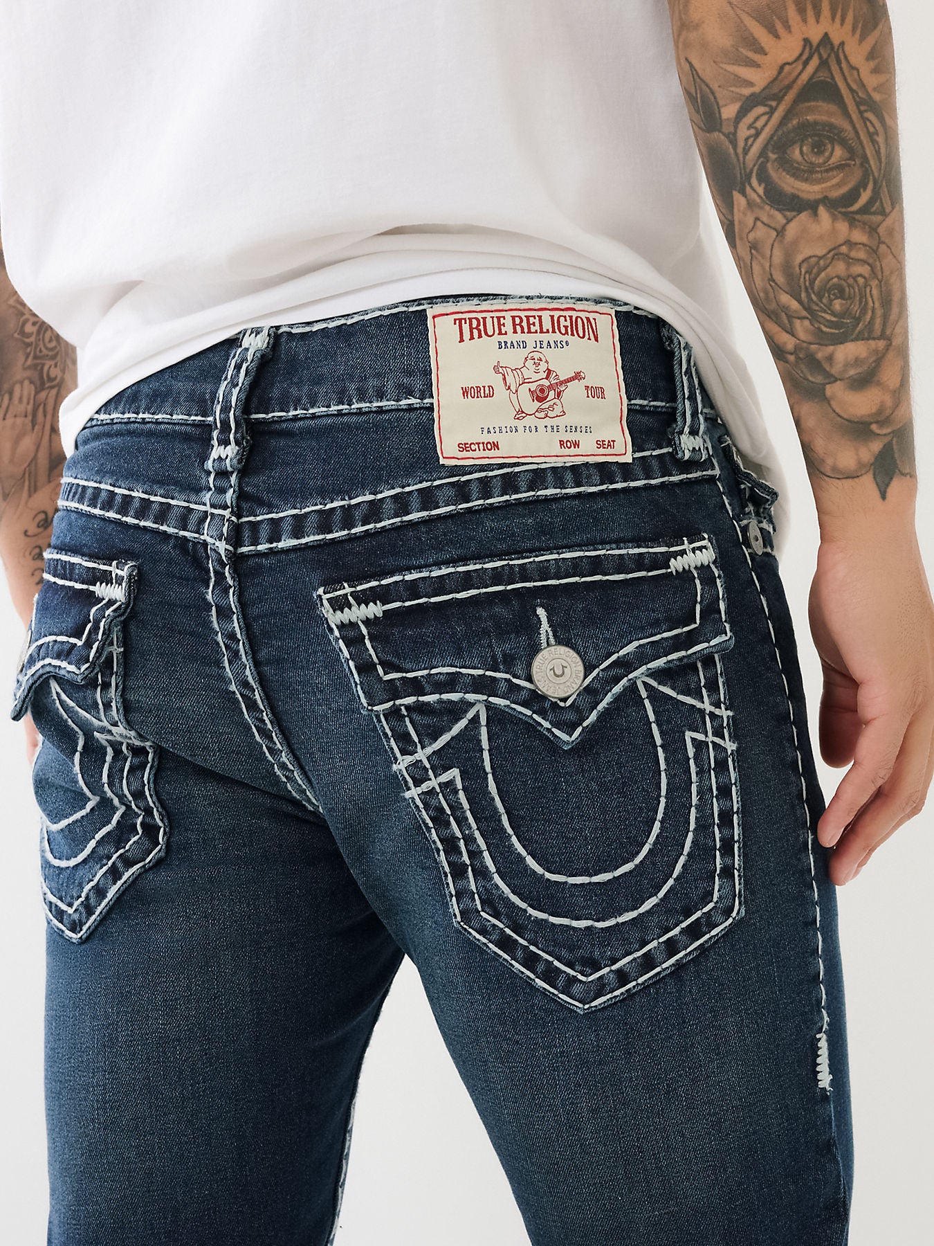 ROSE TATTOO | Repair jeans, Mens outfits, Ripped jeans with patches
