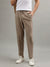 Lindbergh Men Beige Solid Mid-Rise Regular Fit Regular Trouser