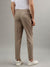 Lindbergh Men Beige Solid Mid-Rise Regular Fit Regular Trouser