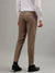 Lindbergh Men Beige Solid Mid-Rise Slim Fit Formal Trouser