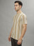 Lindbergh Beige Fashion Striped Regular Fit T-Shirt