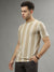 Lindbergh Beige Fashion Striped Regular Fit T-Shirt