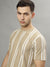 Lindbergh Beige Fashion Striped Regular Fit T-Shirt