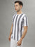 Lindbergh White Fashion Striped Regular Fit T-Shirt